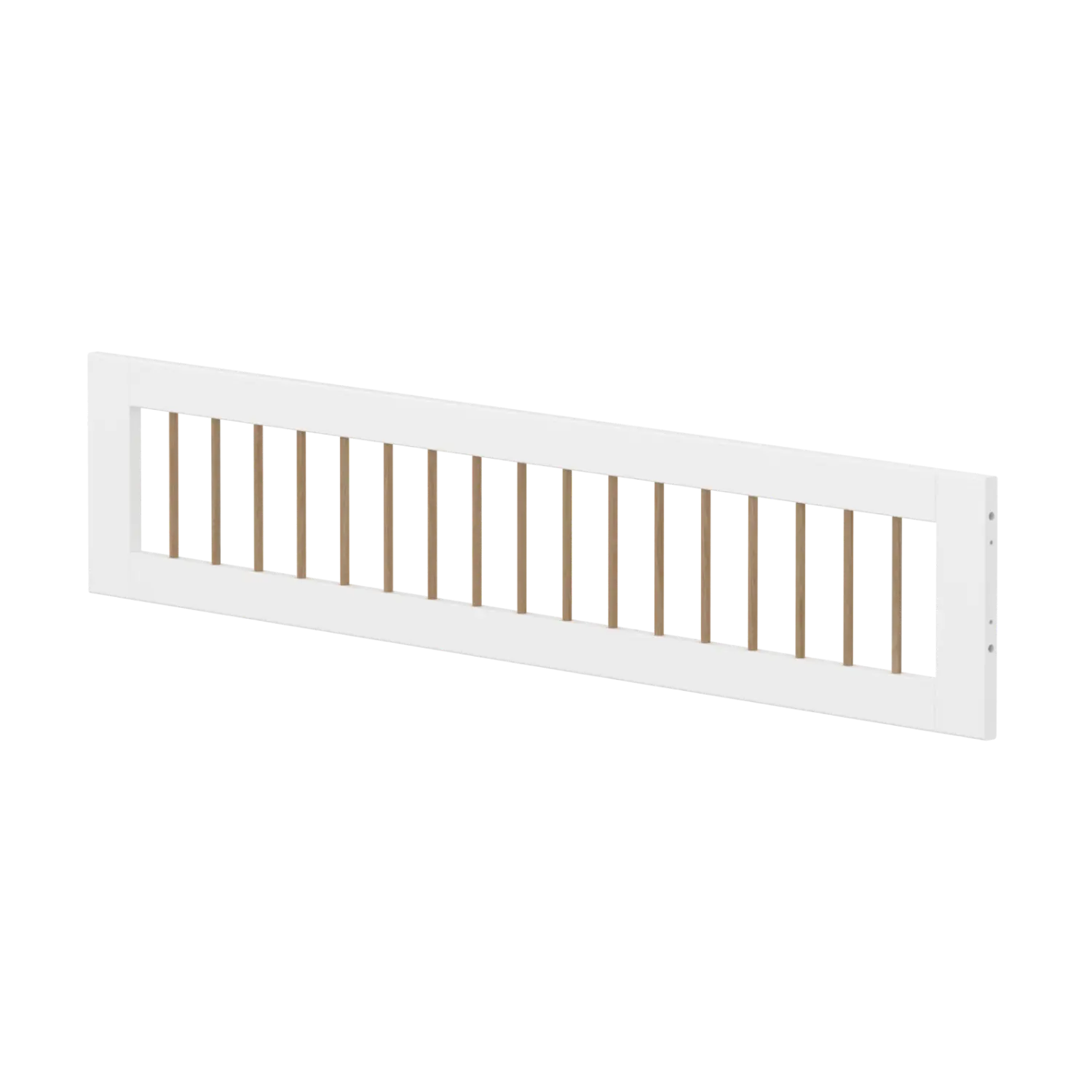 3/4 Safety Rail with, White/Oak FLEXA SAFETYRAIL safety-rail-front-w-bars-oak-birch-f-wht-3-4-200-cm   200 flexa-com.myshopify.com