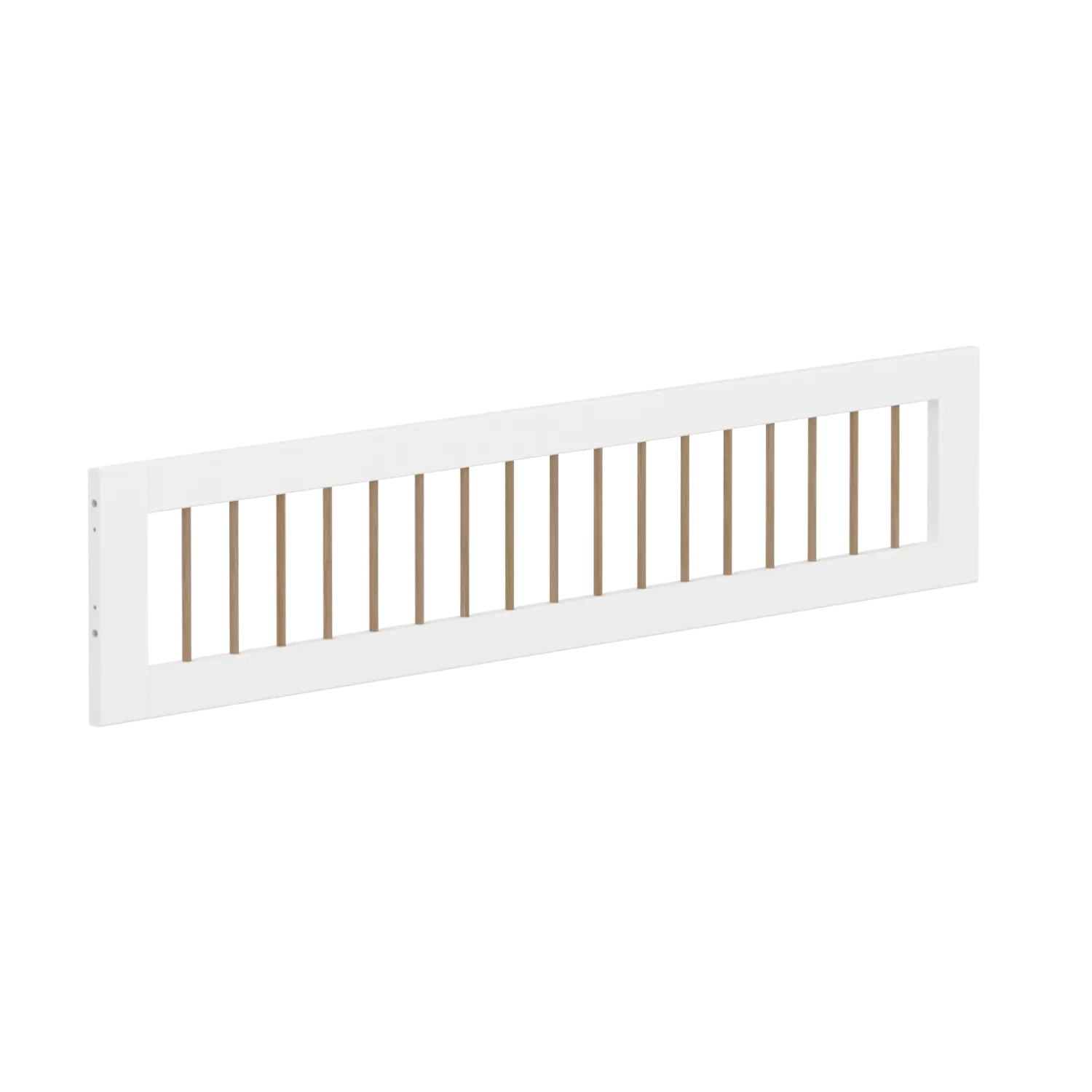 3/4 Safety Rail with, White/Oak FLEXA SAFETYRAIL safety-rail-front-w-bars-oak-birch-f-wht-3-4-200-cm   200 flexa-com.myshopify.com