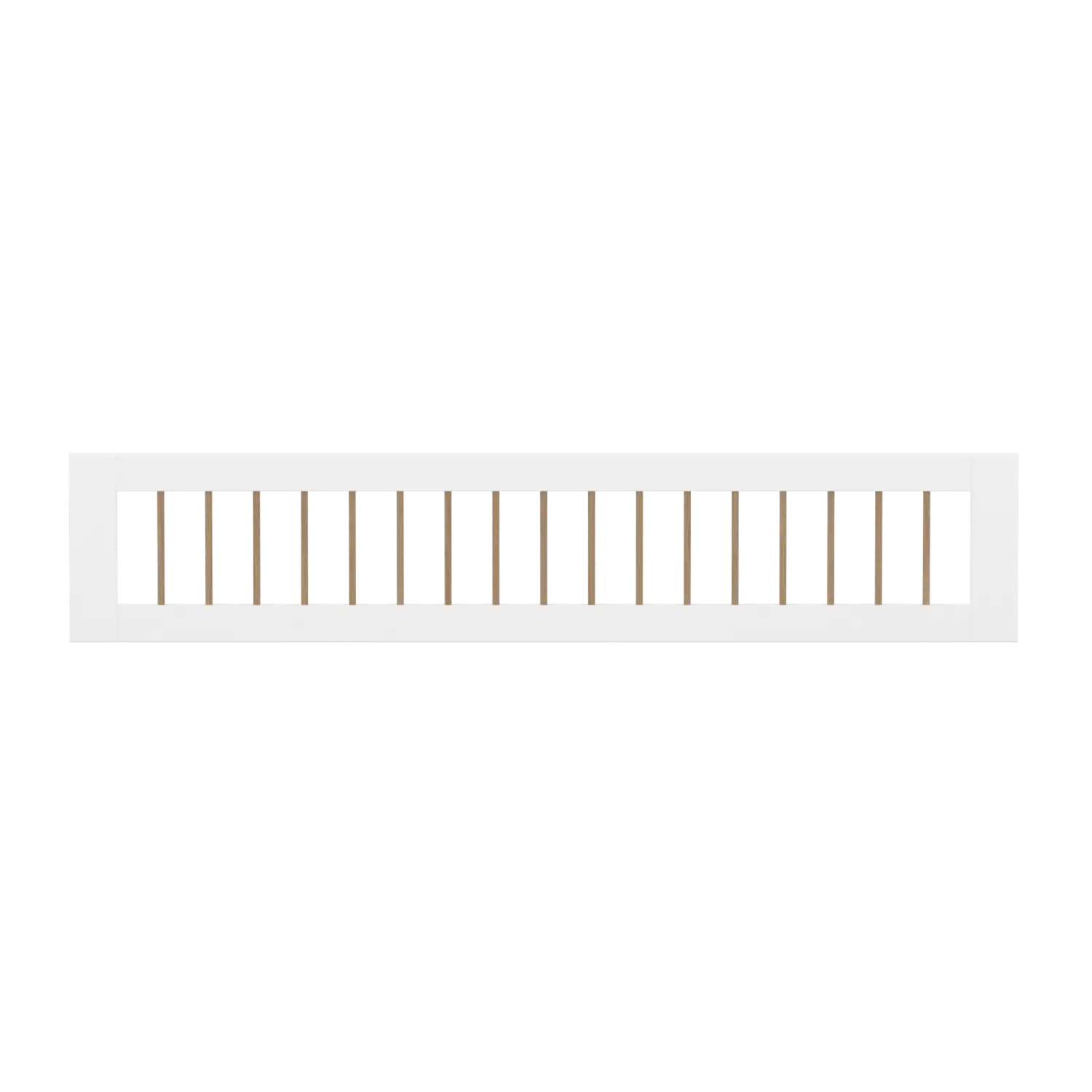 3/4 Safety Rail with, White/Oak FLEXA SAFETYRAIL safety-rail-front-w-bars-oak-birch-f-wht-3-4-200-cm   200 flexa-com.myshopify.com