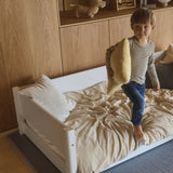Cama Montessori, 90x200 cm, blanco