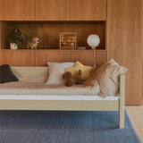 Single Bed with Safety Rail, 90x200 cm, Sand