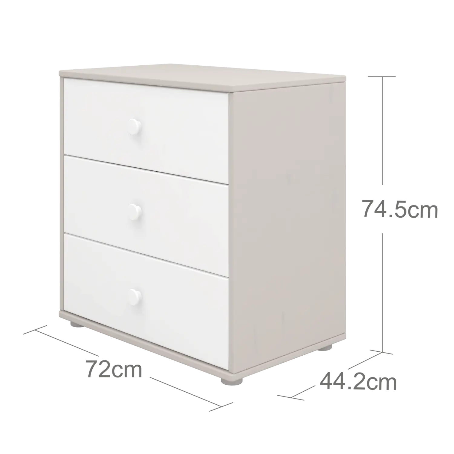 Chest with 3 Drawers, Grey CHEST_CLASSIC_STORAGE chest-with-3-drawers-grey-washed-white-white-1  flexa-com.myshopify.com