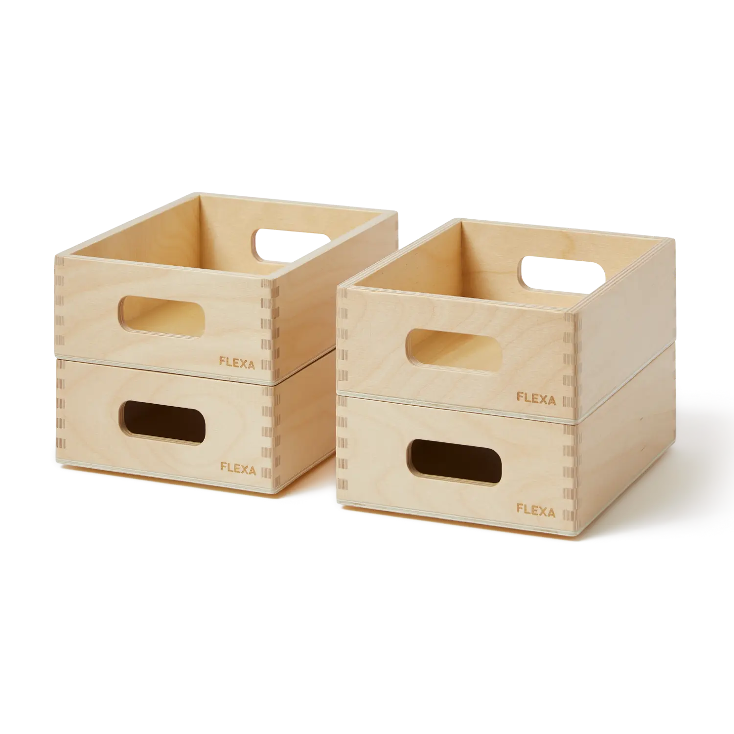 Wooden Storage Box Set - mini, Pine PLAY wooden-storage-box-set-mini  flexa-com.myshopify.com