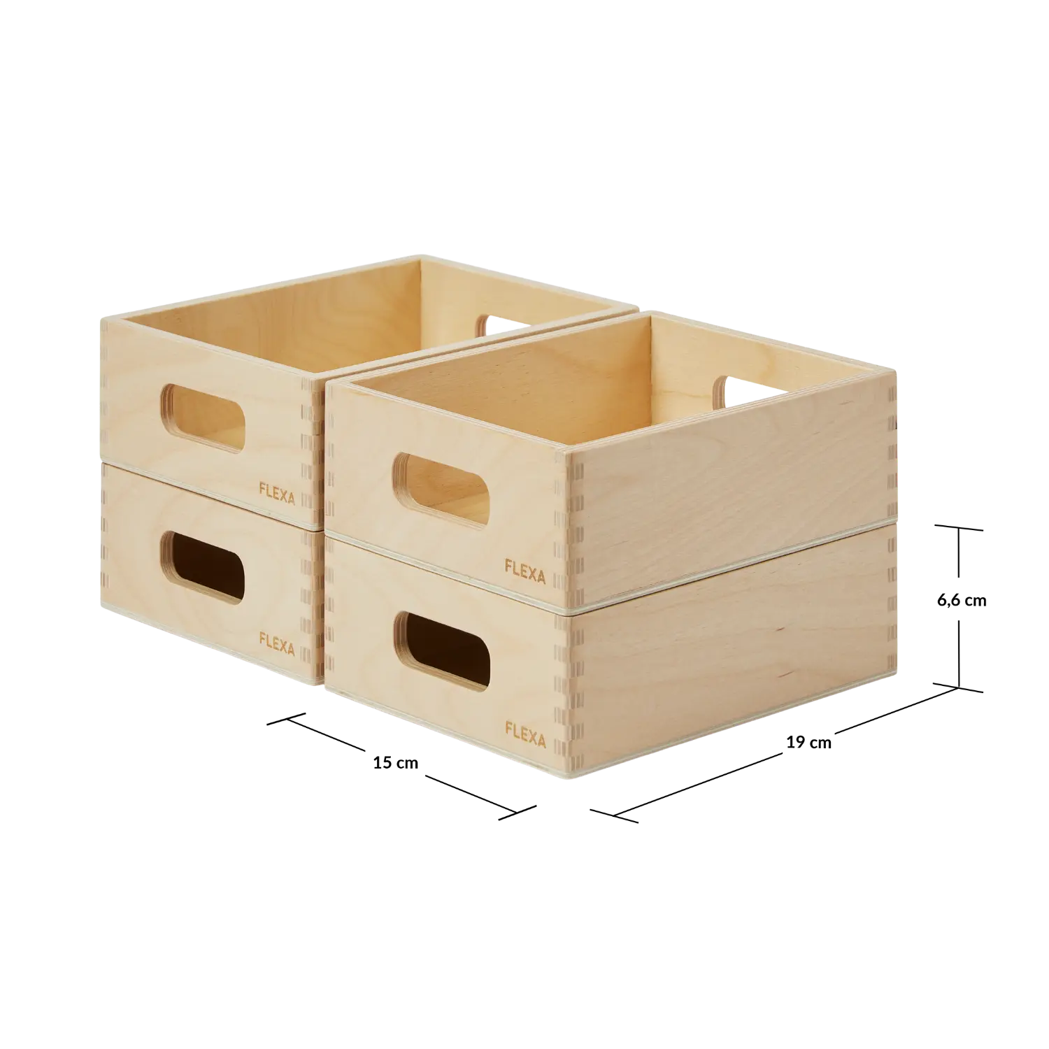 Wooden Storage Box Set - mini, Pine PLAY wooden-storage-box-set-mini  flexa-com.myshopify.com