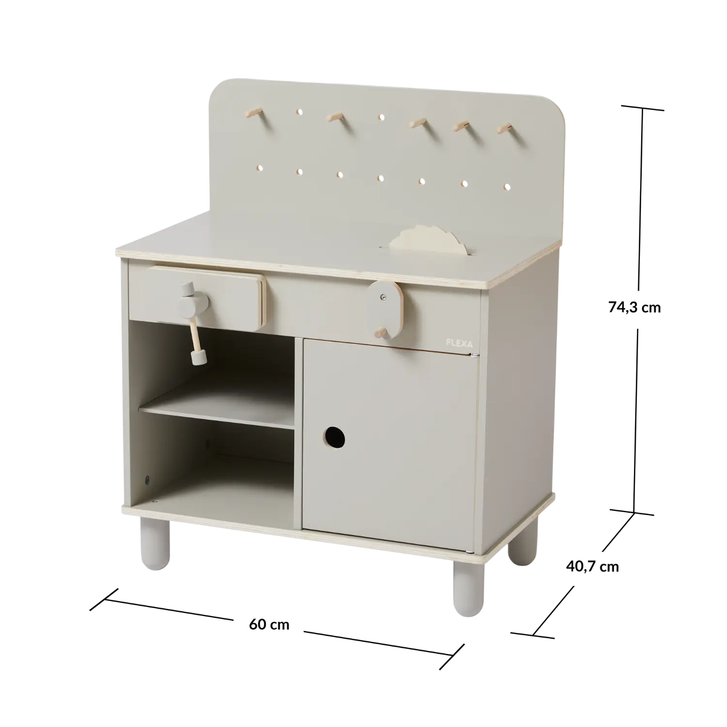 The Workbench, Grey PLAY the-workbench-natural-grey  flexa-com.myshopify.com