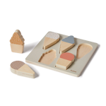 Ice Cream Puzzle, 5 pcs, Handpainted PLAY ice-cream-puzzle-multicolors-natural-wood  flexa-com.myshopify.com
