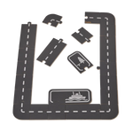 Car Tracks, 22 pcs, Handpainted PLAY car-tracks-multicolors-natural-wood  flexa-com.myshopify.com