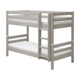 Bunk Bed 154 cm with Ladder and Safety Rail, 90x200 cm, Grey