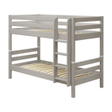 FLEXA Classic grey pine bunk bed ladder and legs, right anti-slip steps, child-safe for kids’ room.