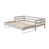 Single Bed 90x200 cm with Pull-out Bed 90x190 cm, Grey