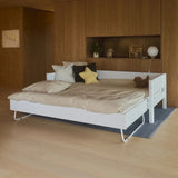 Cama individual 90x200 cm con cama nido 90x190 cm, blanco