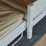 Cama individual 90x200 cm con cama nido 90x190 cm, blanco