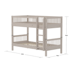Bunk Bed 154 cm with Ladder and Safety Rail, 90x200 cm, Grey BUNKBED bunk-bed-with-scandinavian-safety-rail-grey-washed  flexa-com.myshopify.com