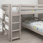Bunk Bed 143 cm with Ladder and Safety Rail, 90x200 cm, White BUNKBED 200 flexa-com.myshopify.com