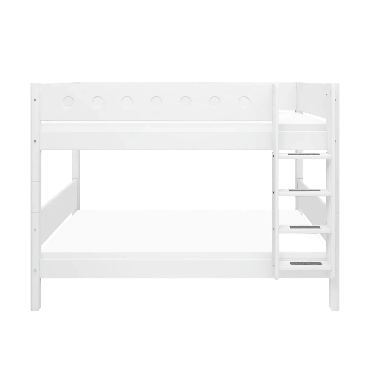 Bunk Bed 154 cm with Ladder and Safety Rail, 90x200 cm, White BUNKBED 200 flexa-com.myshopify.com