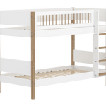 Bunk Bed 154 cm with Ladder and Safety Rail, 90x200 cm, White/Oak BUNKBED 90X200 flexa-com.myshopify.com