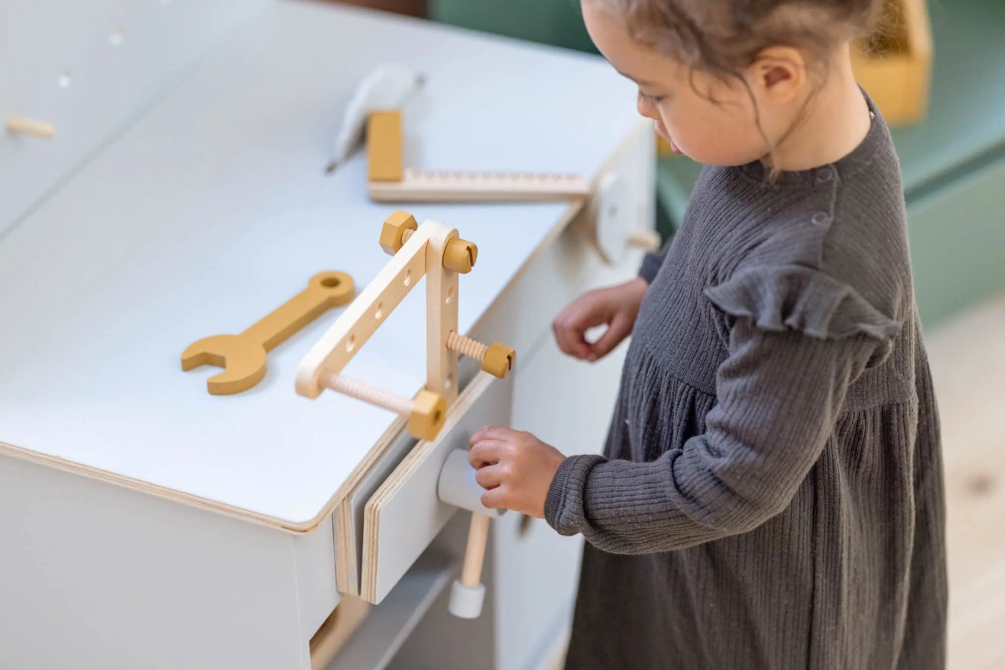 Construction Set, 36 pcs, Handpainted, Yellow PLAY ACTIVE flexa-com.myshopify.com