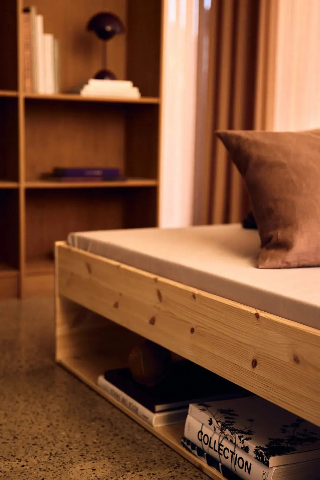 Double Bed with Shelf, 140x200 cm, Pine SINGLE_BED 200 flexa-com.myshopify.com