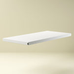 Colchón de espuma FLEXA DREAM, 200 x 120 cm, blanco, mostrado sobre un fondo beige. Se aprecian las esquinas con protección infantil.
