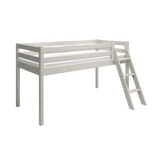 High Bed 120 cm with Ladder and Safety Rail, 90x200 cm, White MID_HIGH-BED 200 flexa-com.myshopify.com