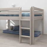 High Bed 120 cm with Safety Rail and Ladder, 140x200 cm, White MID_HIGH-BED 200 flexa-com.myshopify.com