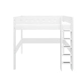 High Bed 184 cm with Ladder and Safety Rail, 90x200 cm, White HIGHBED 200 flexa-com.myshopify.com