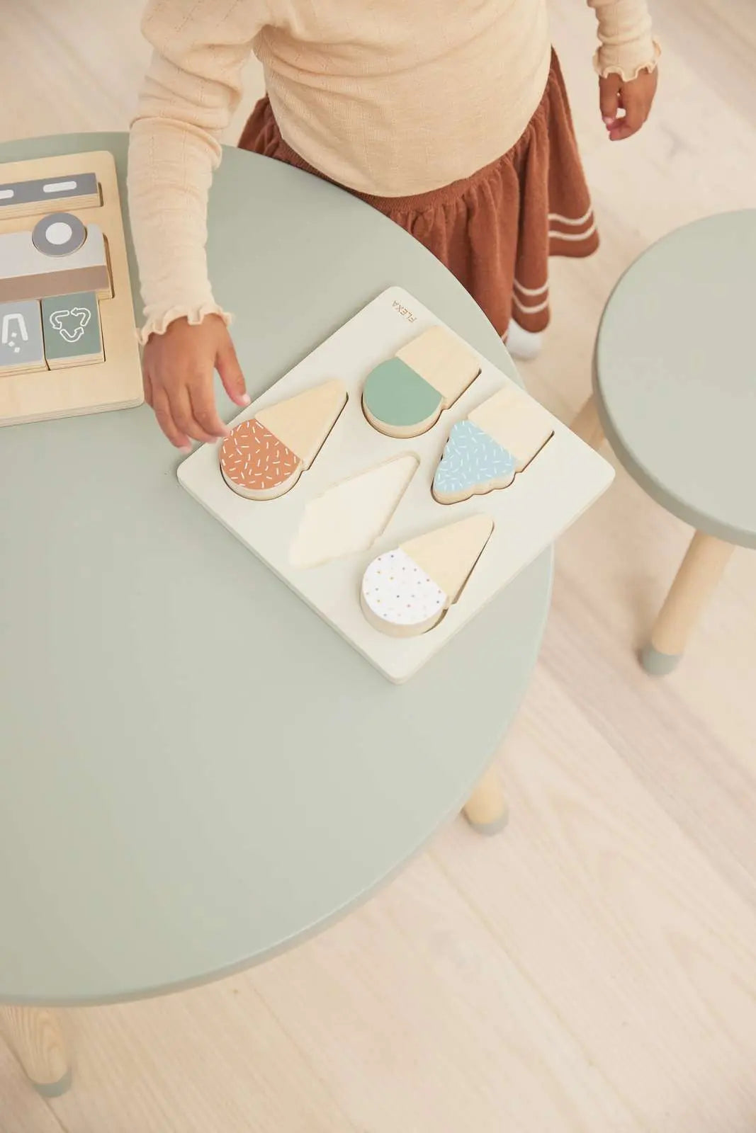 Ice Cream Puzzle, 5 pcs, Handpainted PLAY ACTIVE flexa-com.myshopify.com