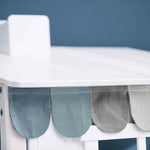 Mid-High Bed with 1/2 House, Ladder and Safety Rail, 90x200 cm, White MID_HIGH-BED 200 flexa-com.myshopify.com