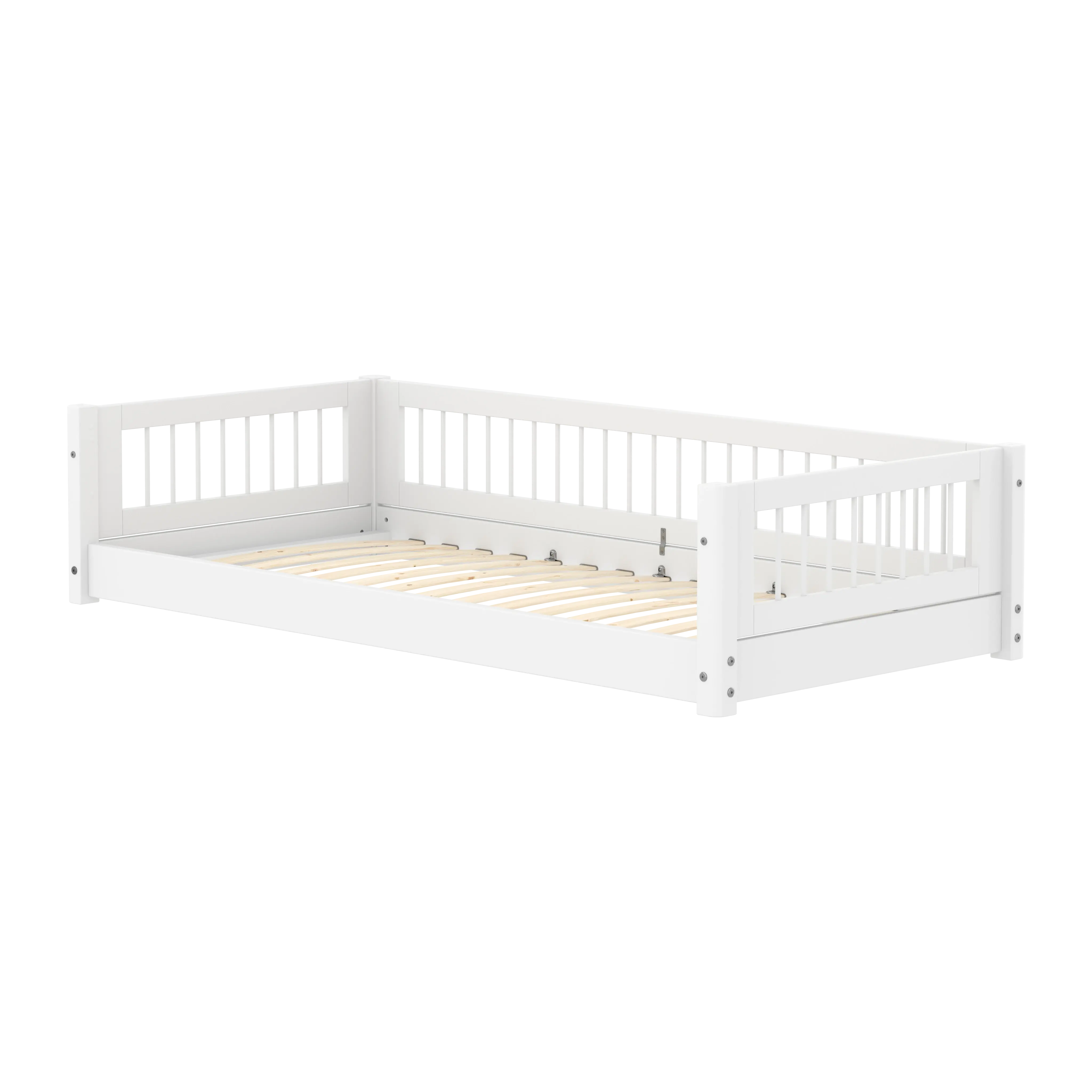 Montessori Bed with Crossbars, 90x200 cm, White MONTESSORI 90X200 flexa-com.myshopify.com