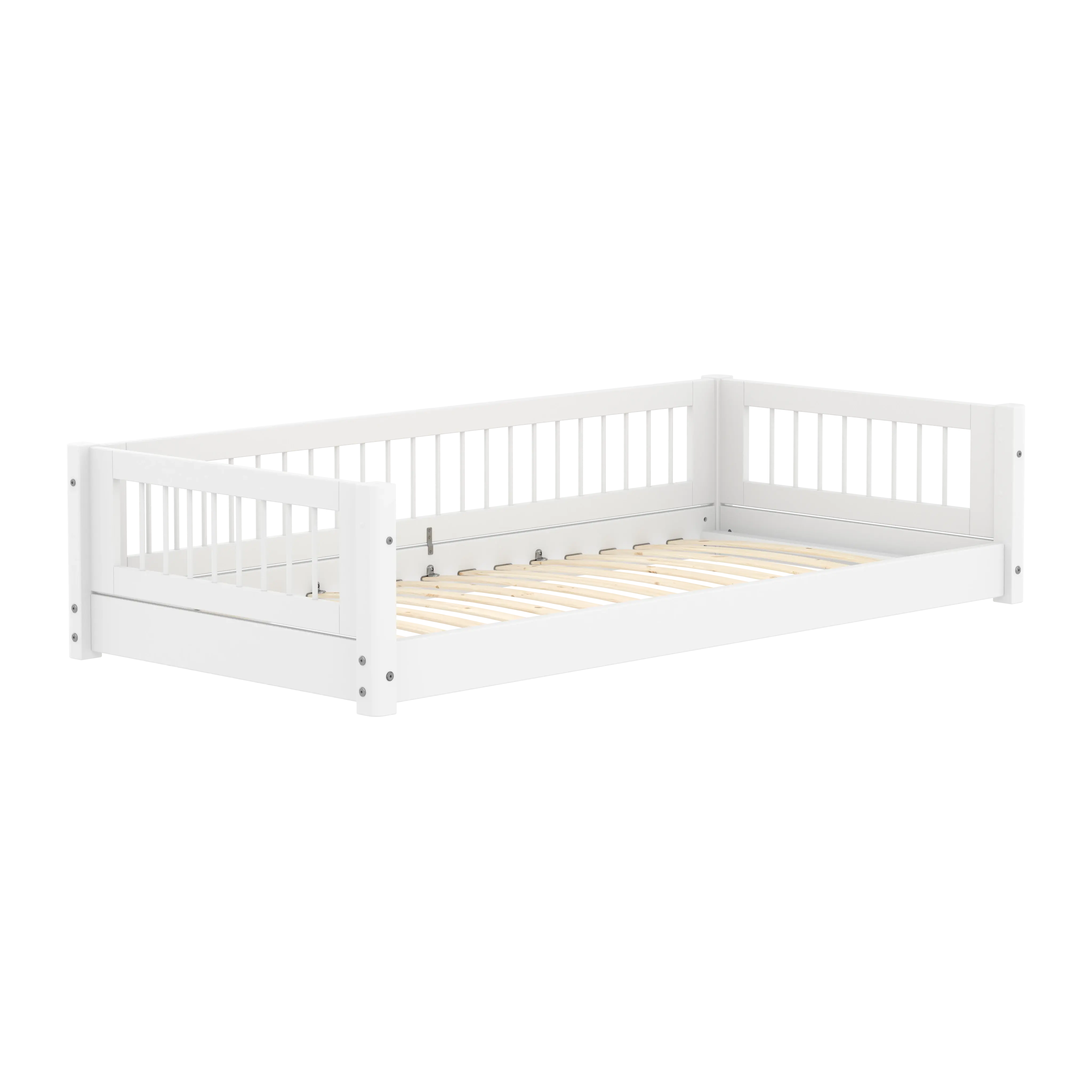 Montessori Bed with Crossbars, 90x200 cm, White MONTESSORI 90X200 flexa-com.myshopify.com