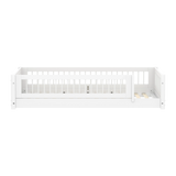Montessori Bed with Crossbars and Safety Rail, 90x200 cm, White MONTESSORI 90X200 flexa-com.myshopify.com