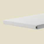 Colchón de espuma FLEXA DREAM blanco, 200 x 120 cm, rectangular, con funda beige; certificado como seguro para niños e hipoalergénico.