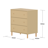 SAGA Chest, 3 drawer, Sand CHEST ACTIVE flexa-com.myshopify.com