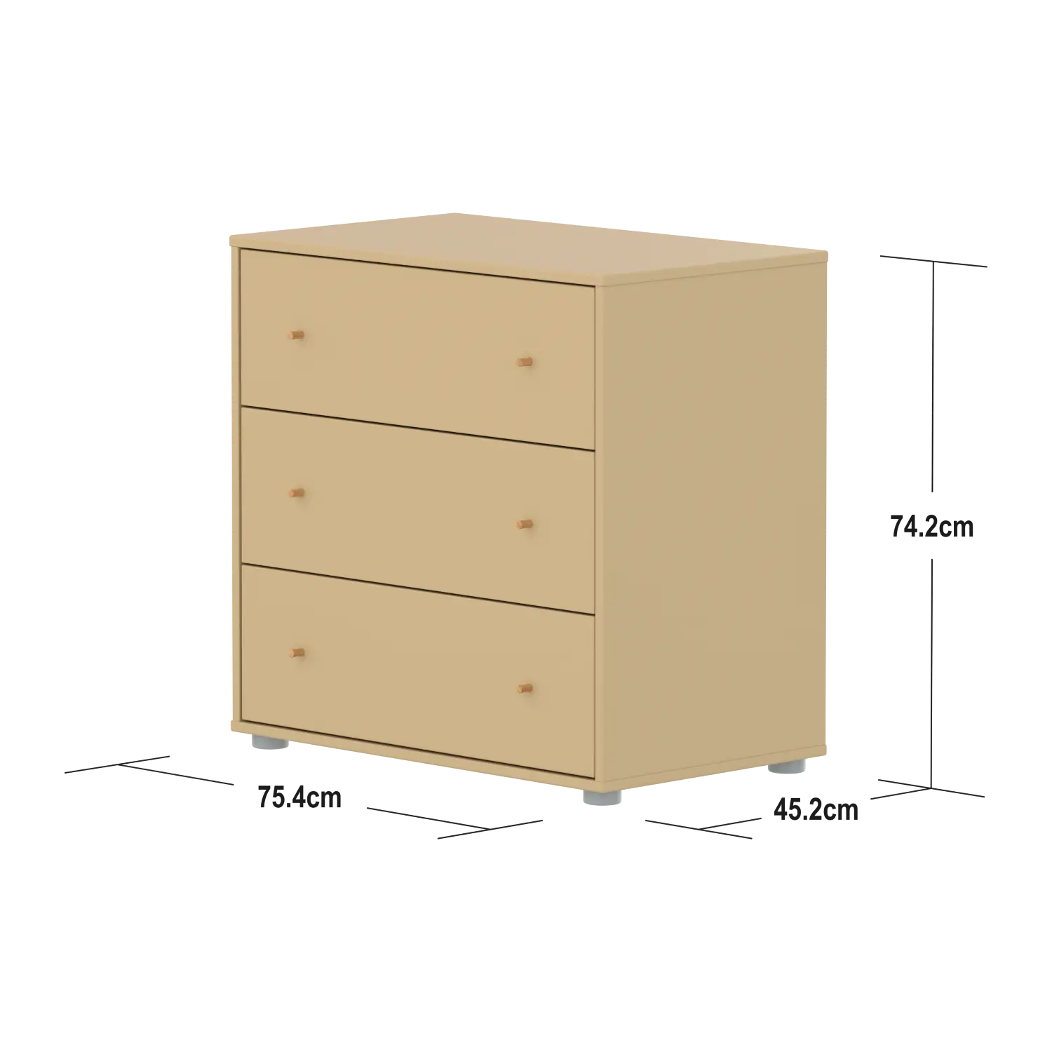 SAGA Chest, 3 drawer, Sand CHEST ACTIVE flexa-com.myshopify.com