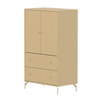 SAGA Cupboard, 2 door & 2 drawer, Sand with grooves CUPBOARD ACTIVE flexa-com.myshopify.com