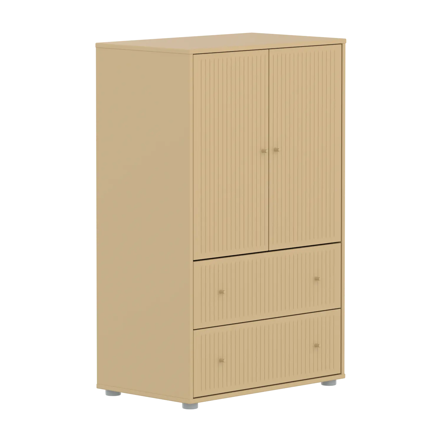 SAGA Cupboard, 2 door & 2 drawer, Sand with grooves CUPBOARD ACTIVE flexa-com.myshopify.com
