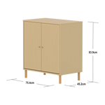 SAGA Cupboard, 2 doors, Sand with grooves CUPBOARD ACTIVE flexa-com.myshopify.com