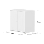SAGA Cupboard, 2 doors, White with grooves CUPBOARD ACTIVE flexa-com.myshopify.com
