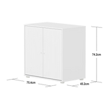 SAGA Cupboard, 2 doors, White with grooves CUPBOARD ACTIVE flexa-com.myshopify.com