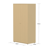 SAGA Wardrobe, 2 door, Sand with grooves WARDROBE ACTIVE flexa-com.myshopify.com