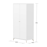 SAGA Wardrobe, 2 door, White WARDROBE ACTIVE flexa-com.myshopify.com