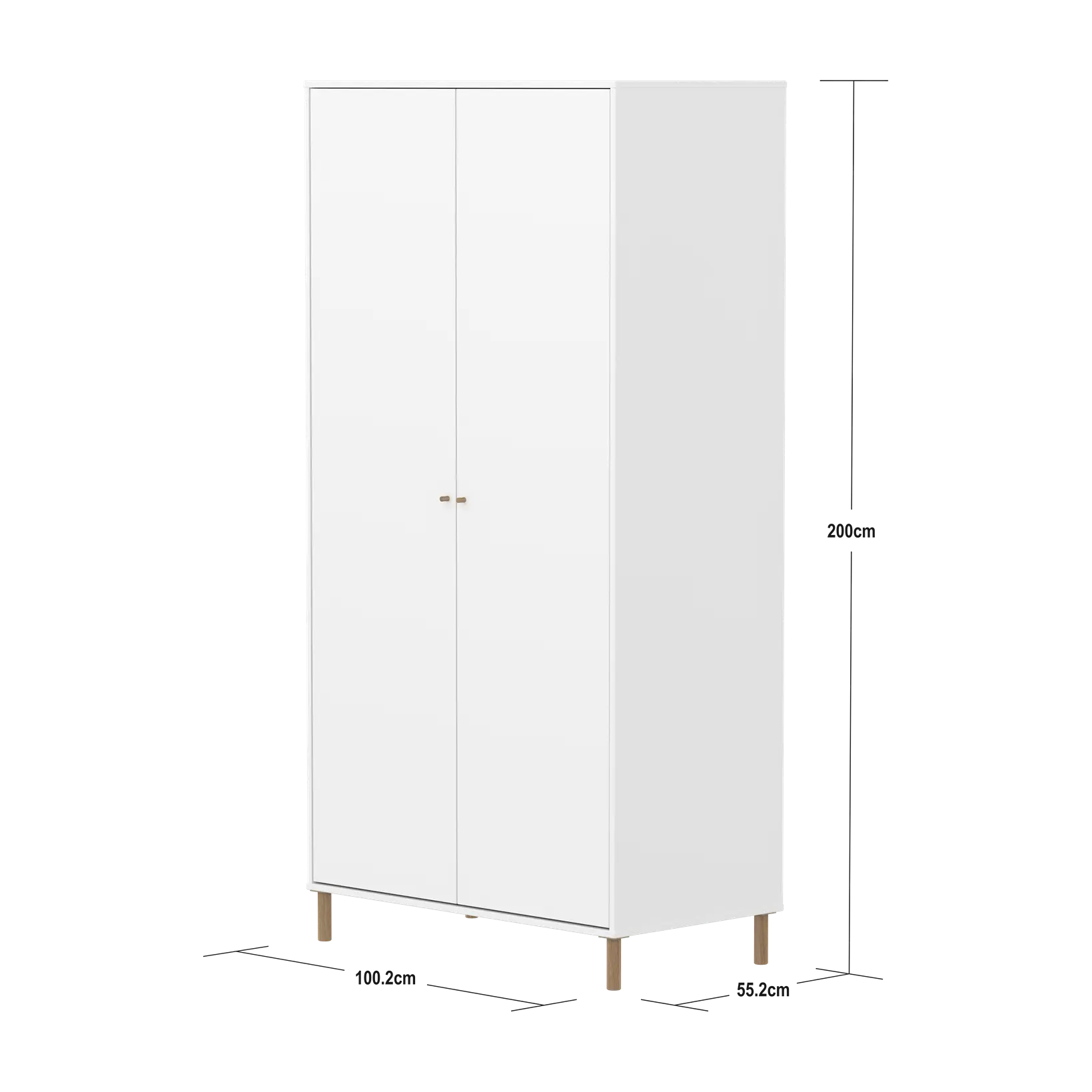 SAGA Wardrobe, 2 door, White WARDROBE ACTIVE flexa-com.myshopify.com