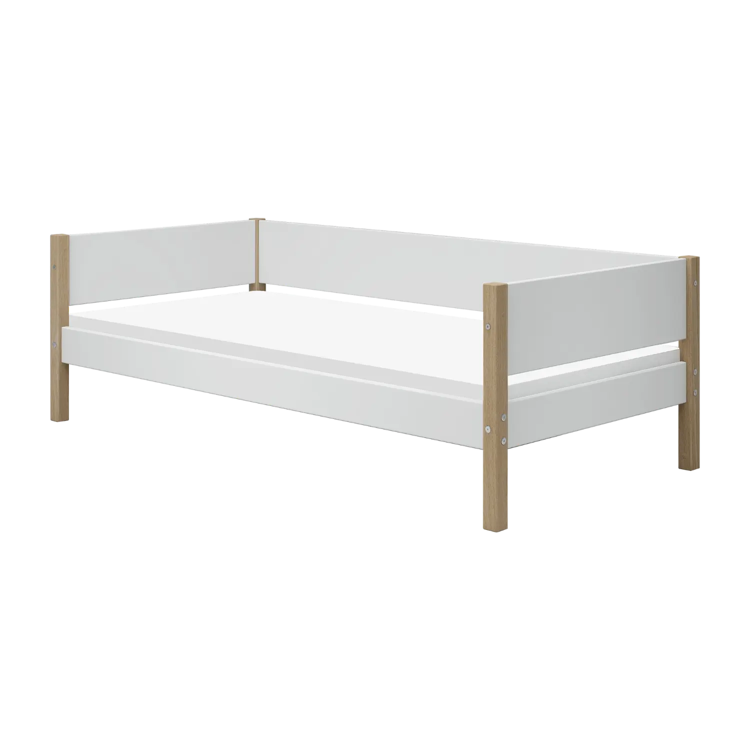Single Bed, 90x200 cm, White/Oak SINGLE_BED 200 flexa-com.myshopify.com