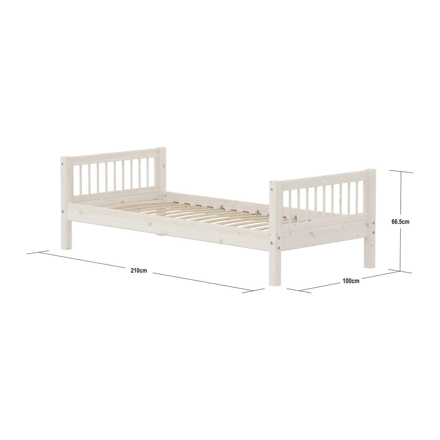Single Bed, 90x200 cm, White SINGLE_BED 200 flexa-com.myshopify.com