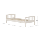 Single Bed, 90x200 cm, White SINGLE_BED 200 flexa-com.myshopify.com