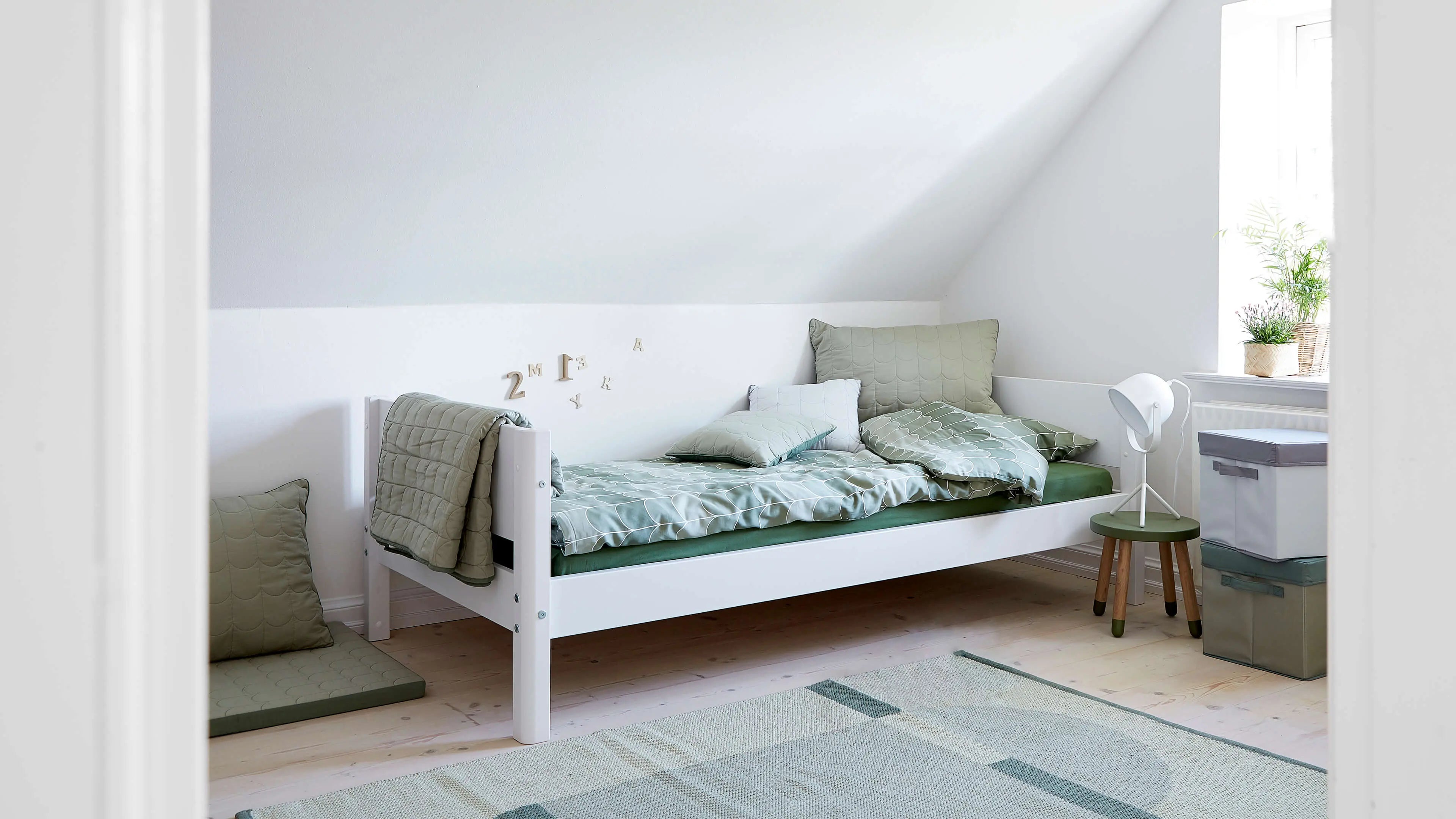 Single Bed, 90x200 cm, White SINGLE_BED 200 flexa-com.myshopify.com