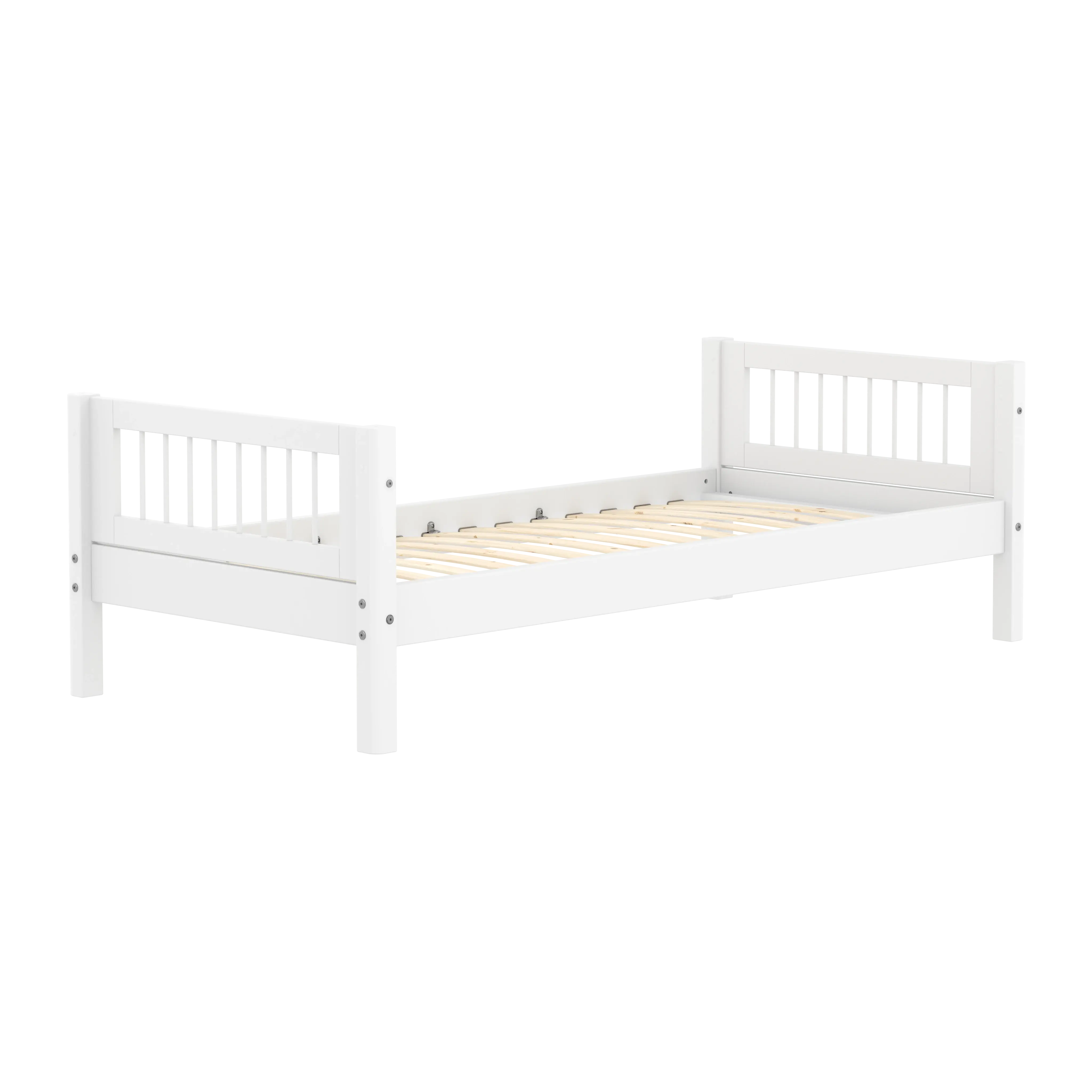 Single Bed with Crossbars, 90x200 cm, White SINGLE_BED 200 flexa-com.myshopify.com