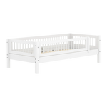 Single Bed with Crossbars and Safety Rail, 90x200 cm, White SINGLE_BED 90X200 flexa-com.myshopify.com