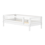 Single Bed with Crossbars and Safety Rail, 90x200 cm, White SINGLE_BED 90X200 flexa-com.myshopify.com
