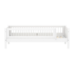 Single Bed with Crossbars and Safety Rail, 90x200 cm, White SINGLE_BED 90X200 flexa-com.myshopify.com